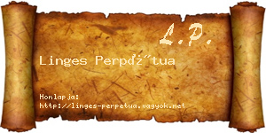 Linges Perpétua névjegykártya